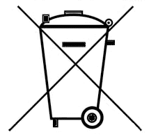 Symbol Mülltonnen durchgestrichen